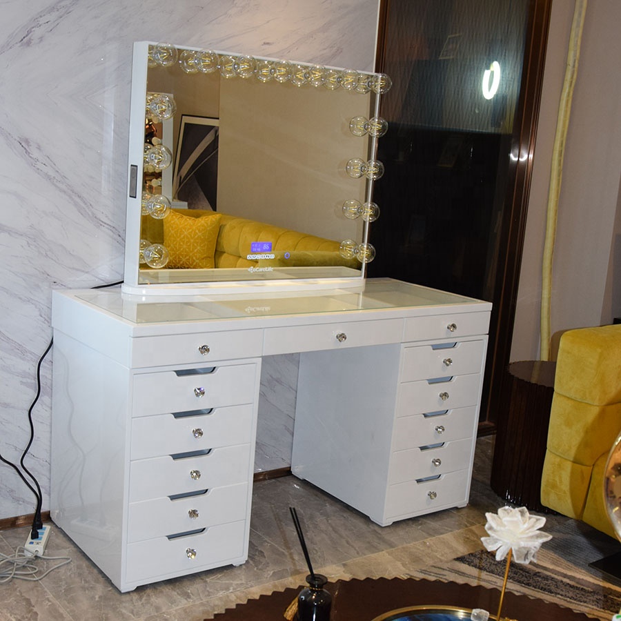 Docarelife Home Furniture Modern Dressing Vanity Desk Makeup Girls Table Dresser with Mirror
