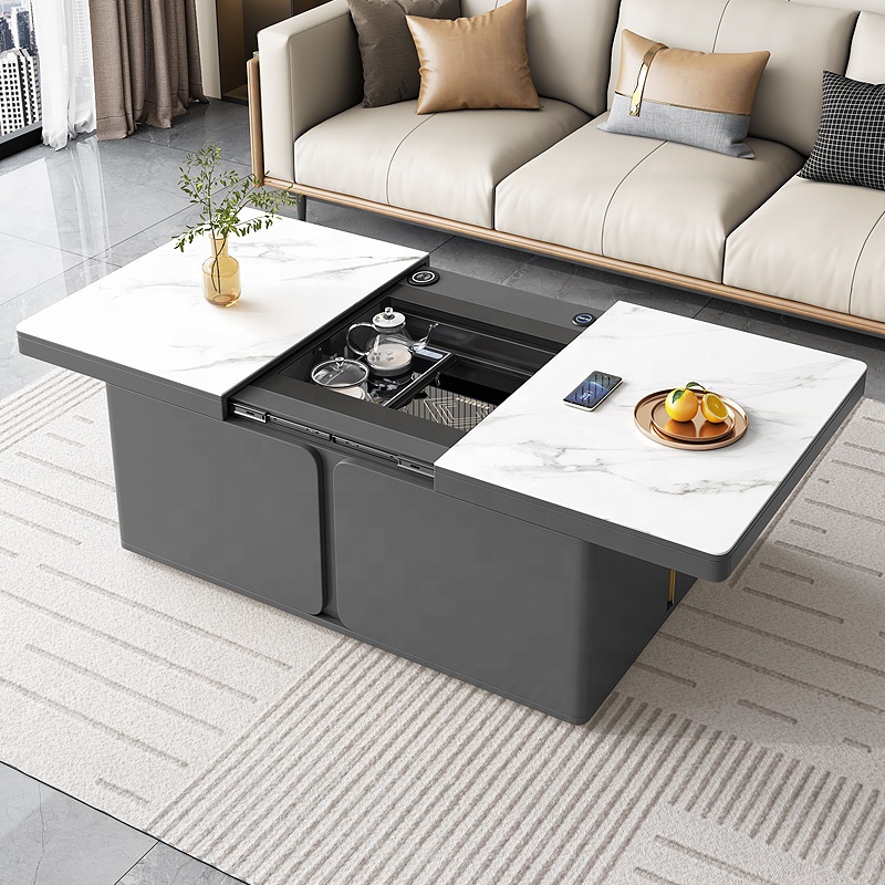 Newest Popular Home Multipurpose Modern Wireless Charging Smart Lift Coffee Table Tea Table