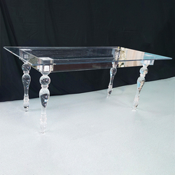 BJ210511-102 latest design square shape acrylic dining table acrylic table for wedding event decorat