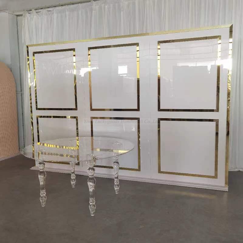 BJ220505-14 Modern Pvc Round Dining Table Set Clear Acrylic Wedding Dining Table