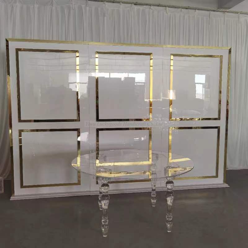 BJ220505-14 Modern Pvc Round Dining Table Set Clear Acrylic Wedding Dining Table