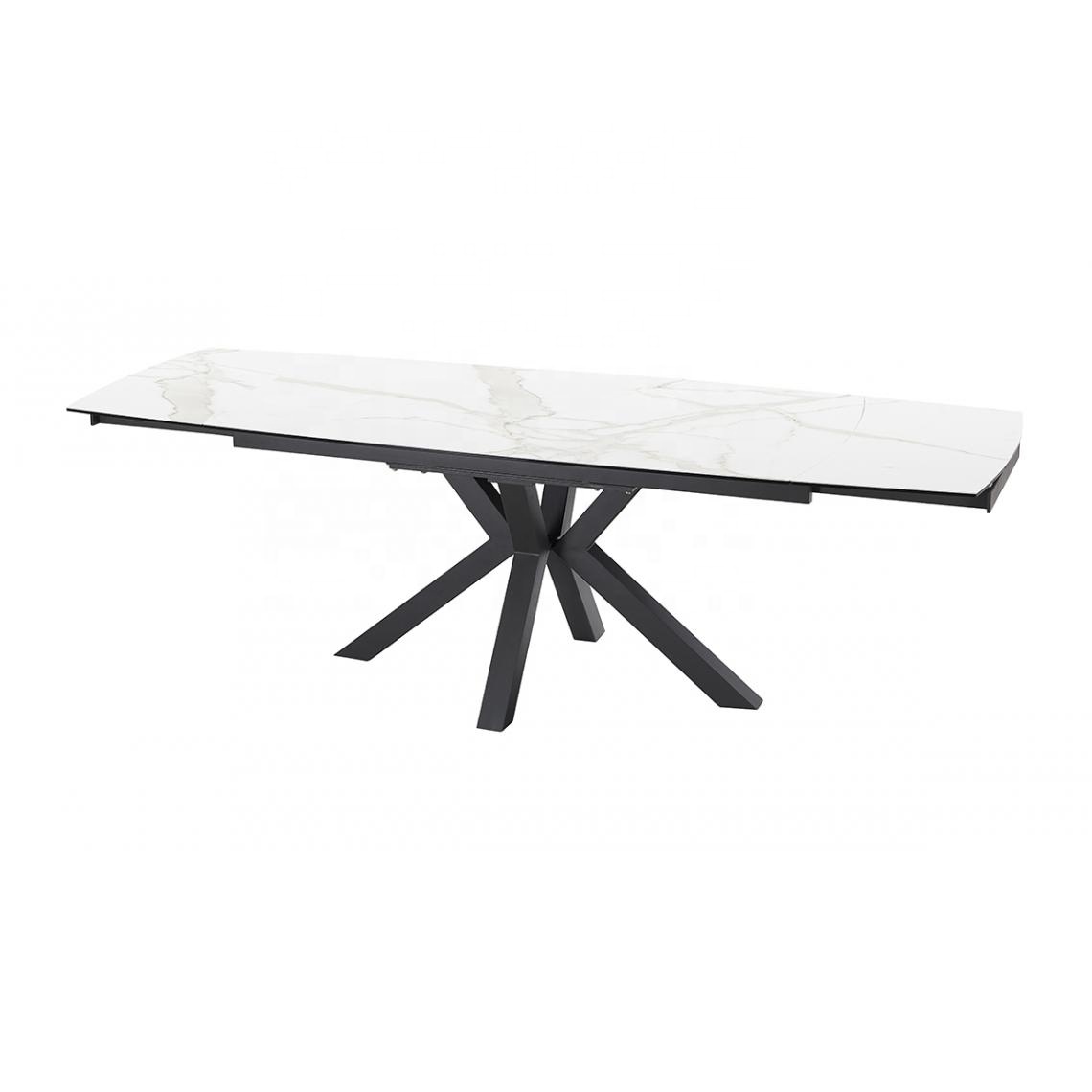 Italian  Black Powder Coated Painting Cross legs Two Extension Slide Panel Concrete Colored Ceramic 
