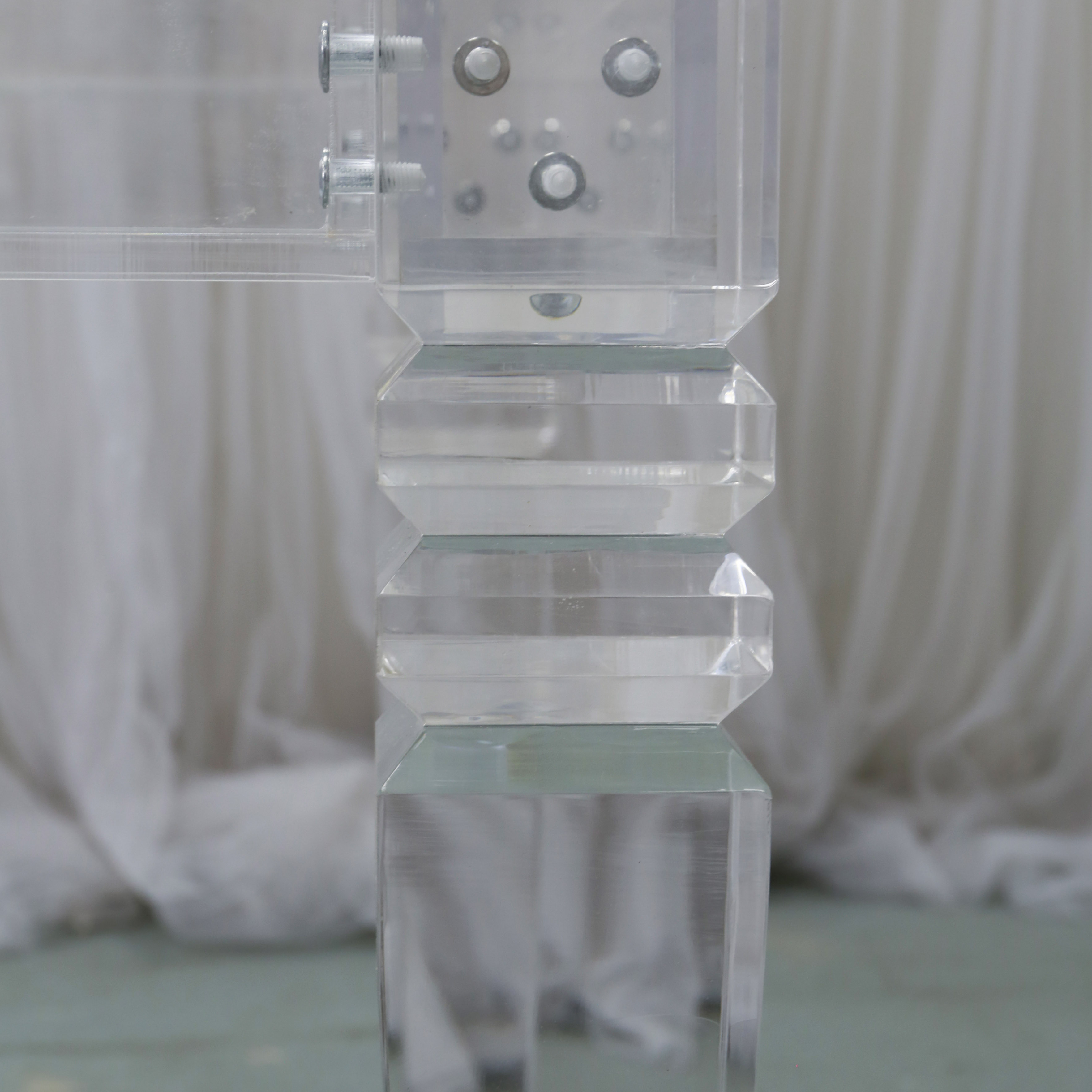 BJ220402-4 Clear Acrylic Pvc Wedding Centerpieces For Tables Rectangle Table Wedding Decoration