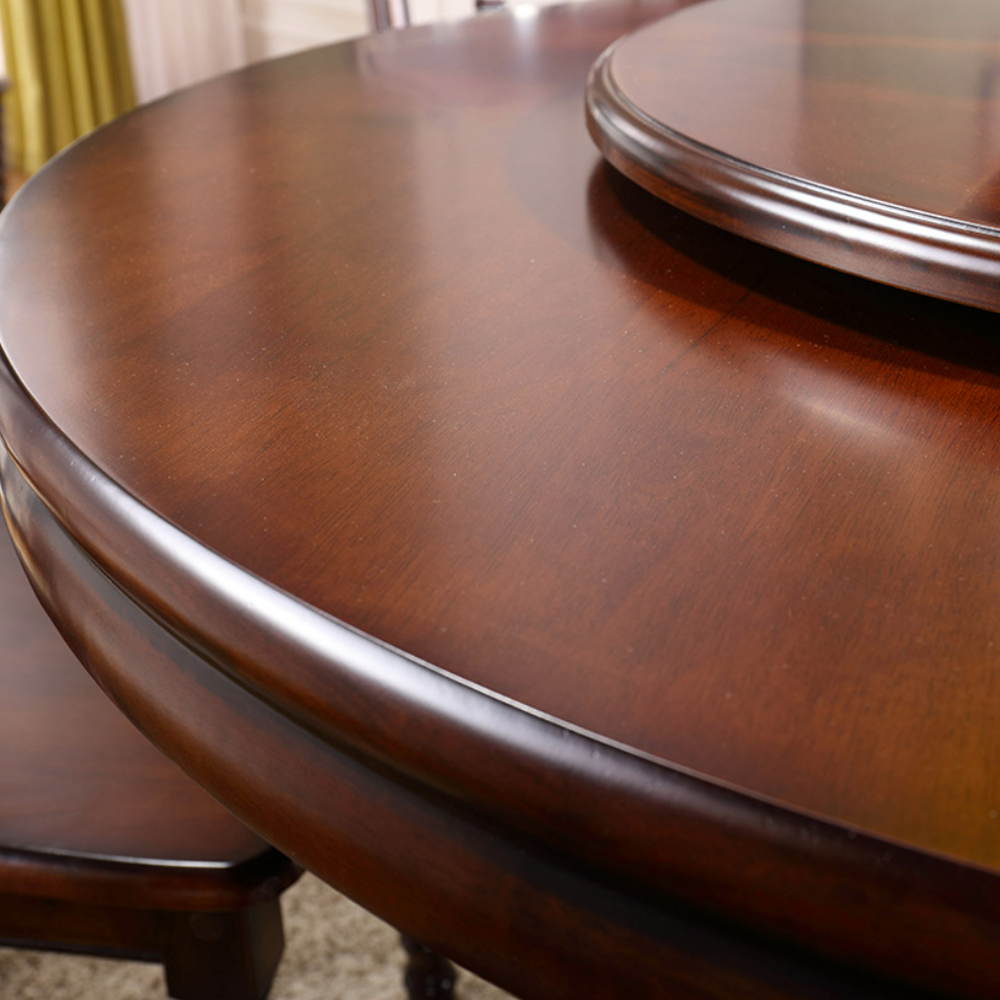 150 Cm Solid wood round dining table with chairs combination bjflamingo dinner house round rotating 