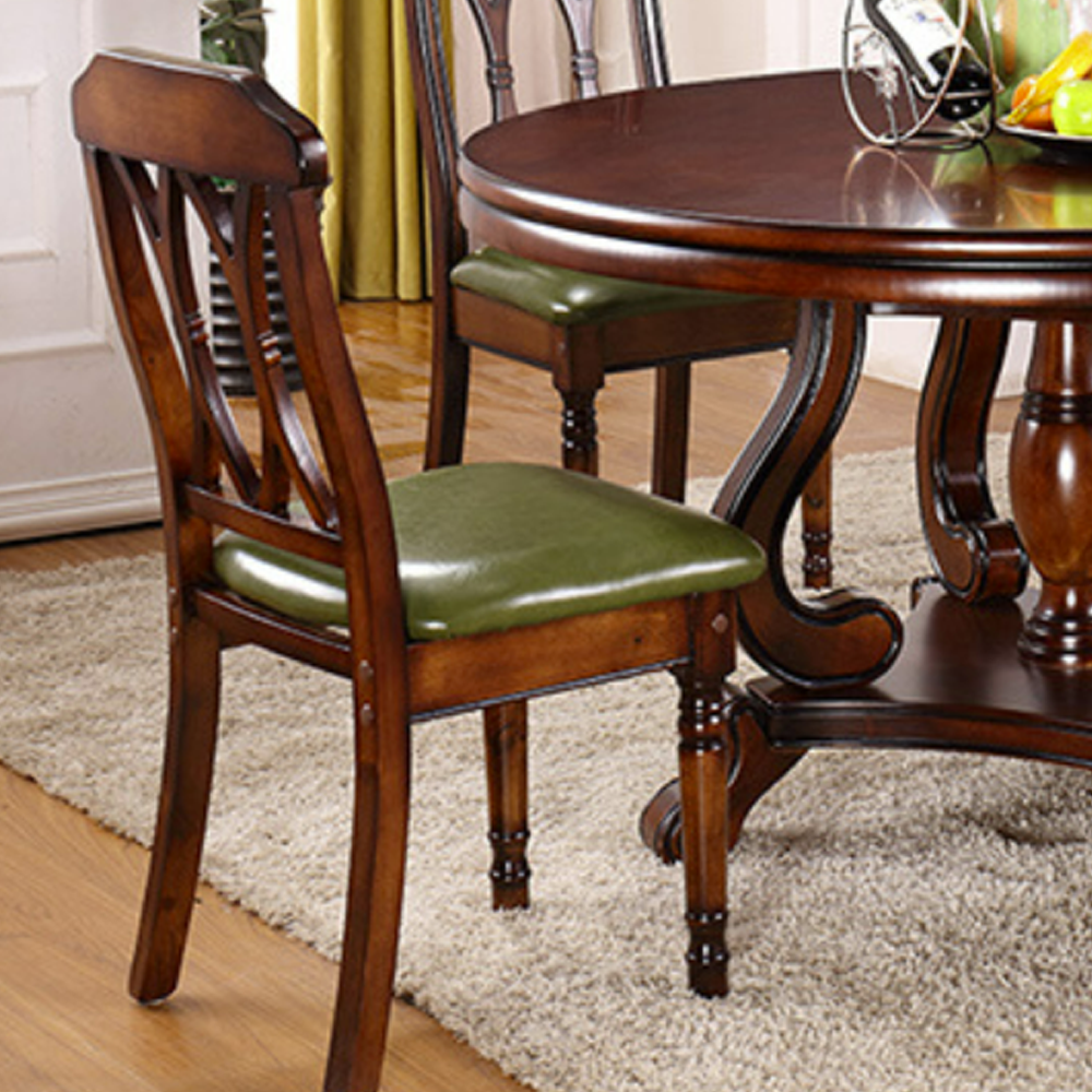150 Cm Solid wood round dining table with chairs combination bjflamingo dinner house round rotating 