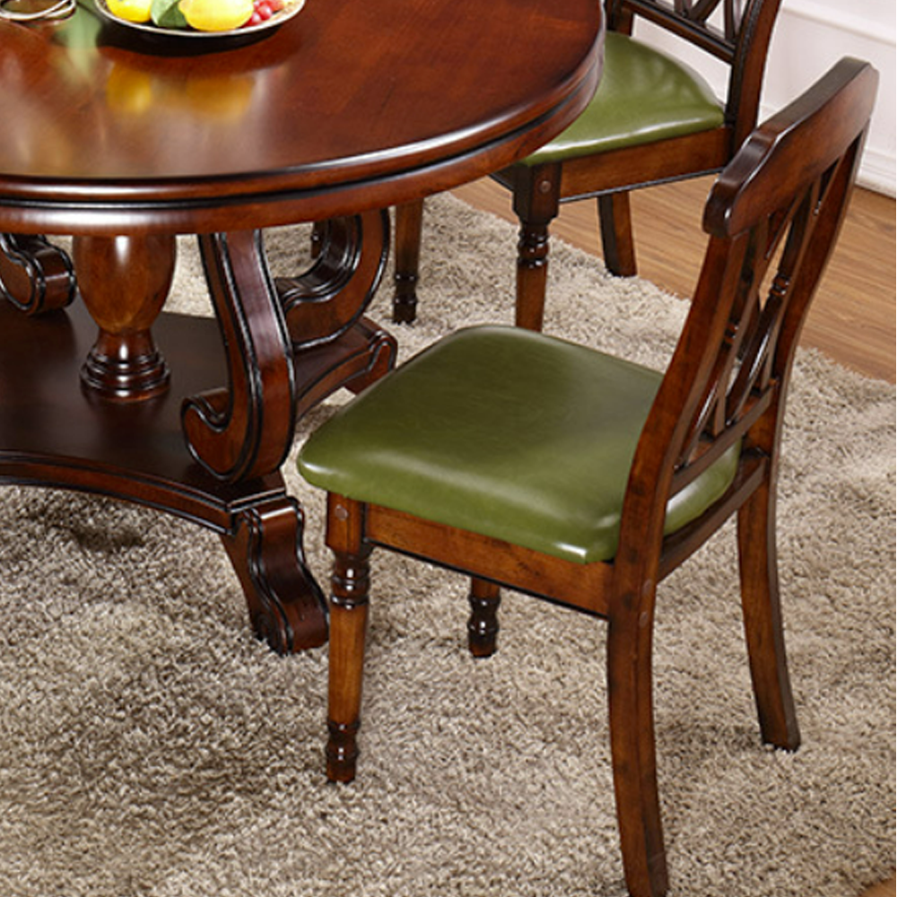 150 Cm Solid wood round dining table with chairs combination bjflamingo dinner house round rotating 