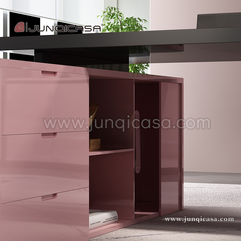 Latest unique design I shape executive office desk modern office furniture table ceo manager tables