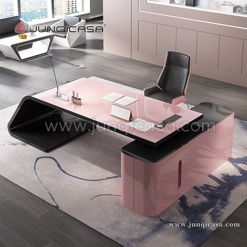 Latest unique design I shape executive office desk modern office furniture table ceo manager tables