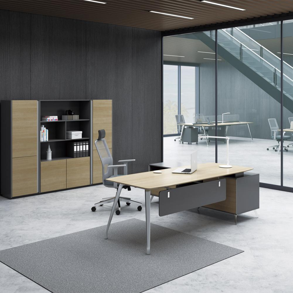 High End Commercial Unique Modern Design Executive Office Furniture Set General Manager Wooden Desk
