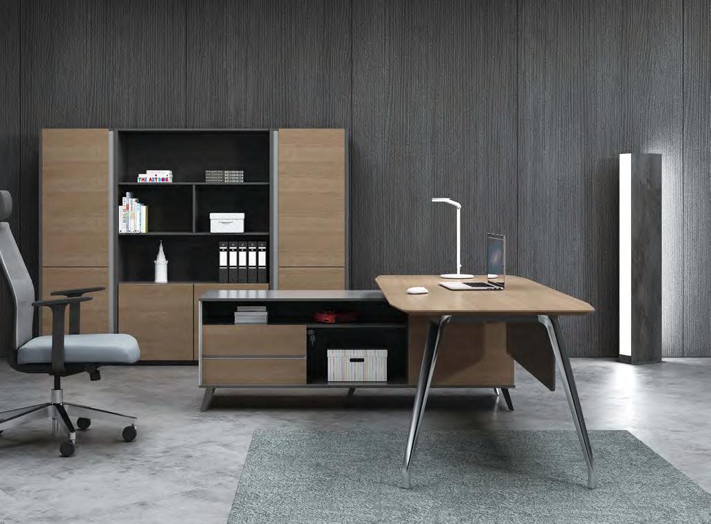 High End Commercial Unique Modern Design Executive Office Furniture Set General Manager Wooden Desk