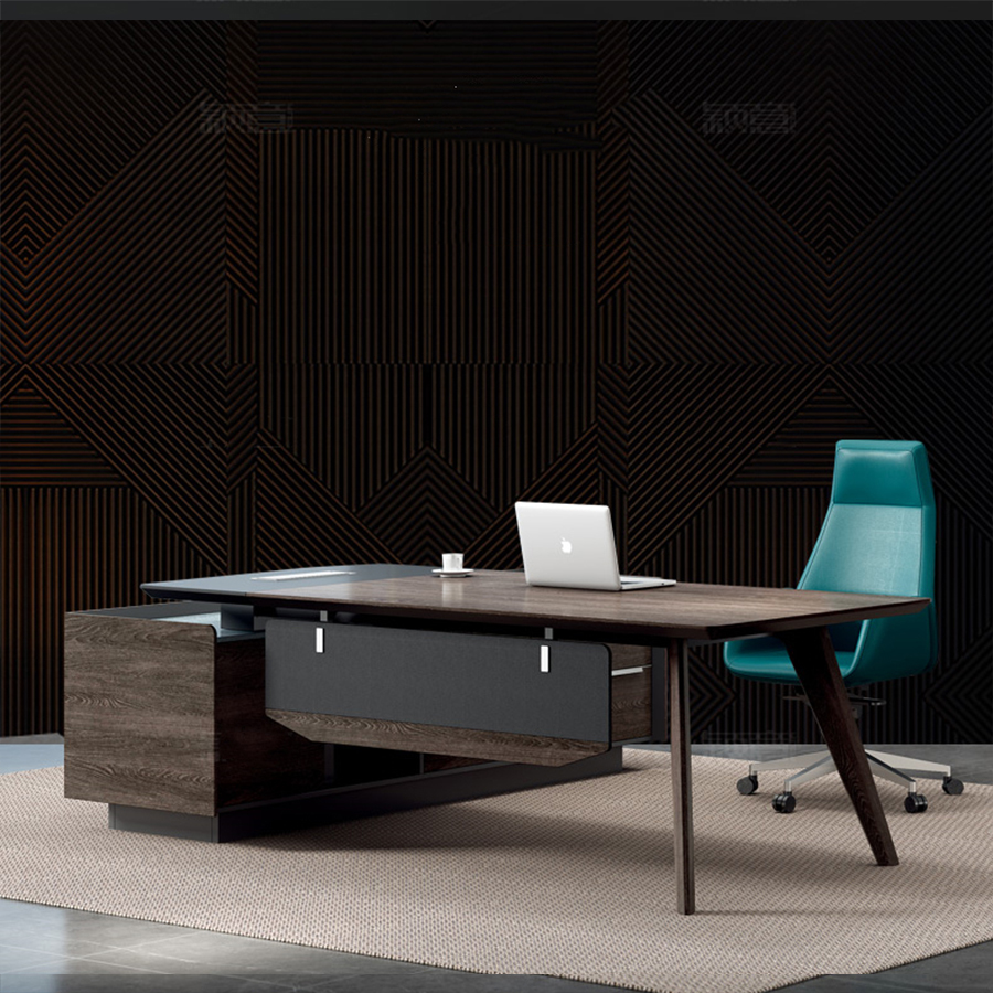 Luxury Office Furniture Modern L Shaped Melamine Wooden Manager Executive Office Table Desk desk set