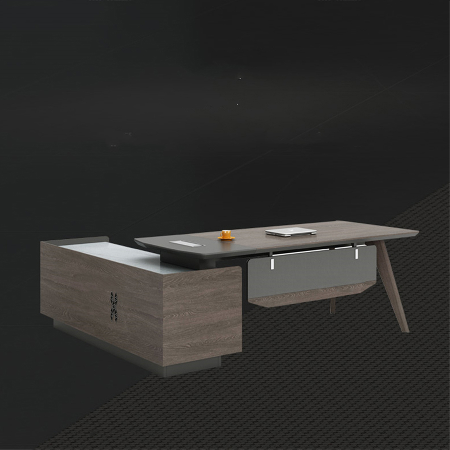 Luxury Office Furniture Modern L Shaped Melamine Wooden Manager Executive Office Table Desk desk set