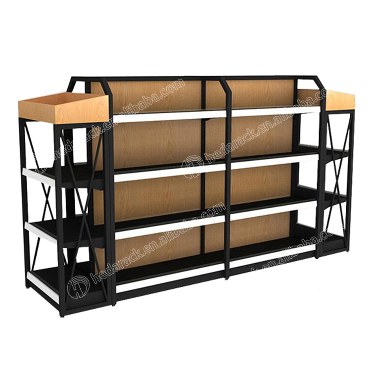 Customized Retail cosmetics store wood display she