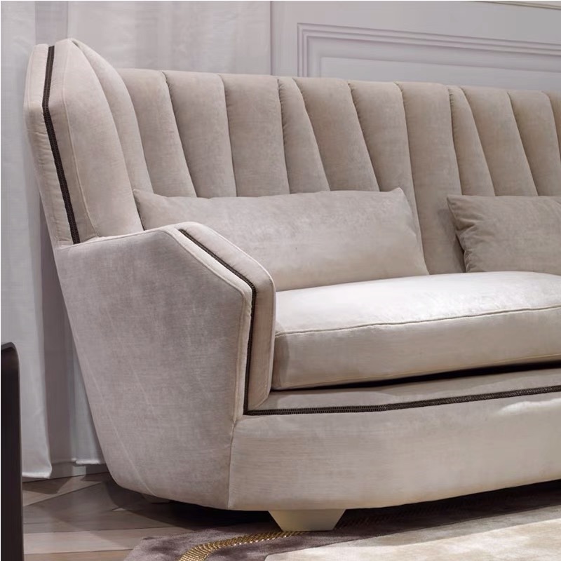 Nordic modern living room sofa manufacturers L shaped velvet fabrics Luxury corner modular sofa sect