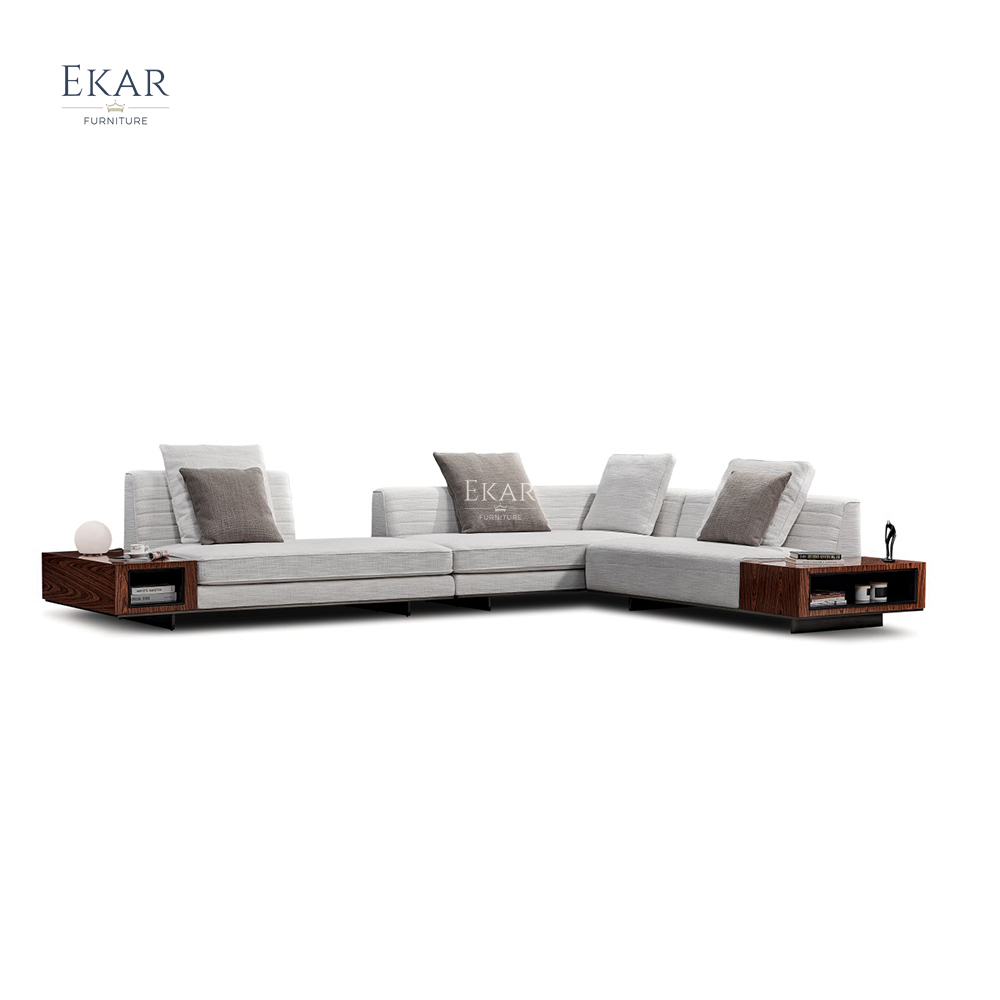 Ekar Furniture Italy Design Modern Living Room Sets Fabric L Shape Sofa