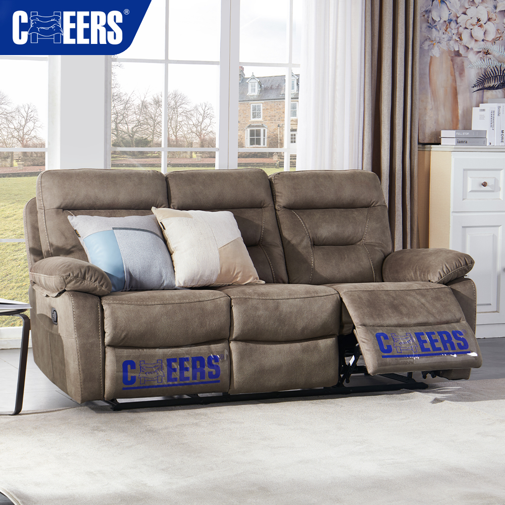 MANWAH CHEERS New Design Fabric Reclining Living Room Sofa Recliner Sofa Set for Living Room Furnitu