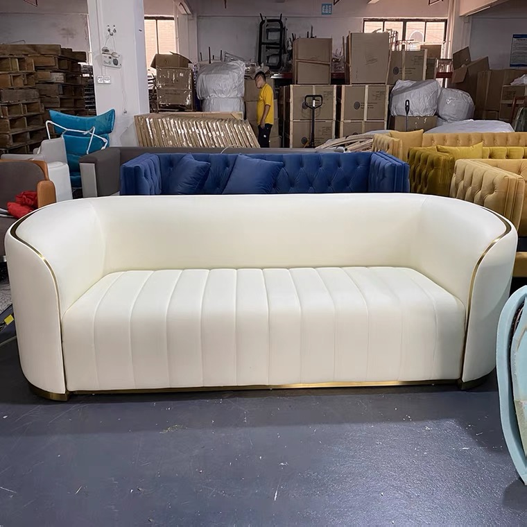 Light luxury leather  living room sofa leisure furniture sectional sofa set furniture