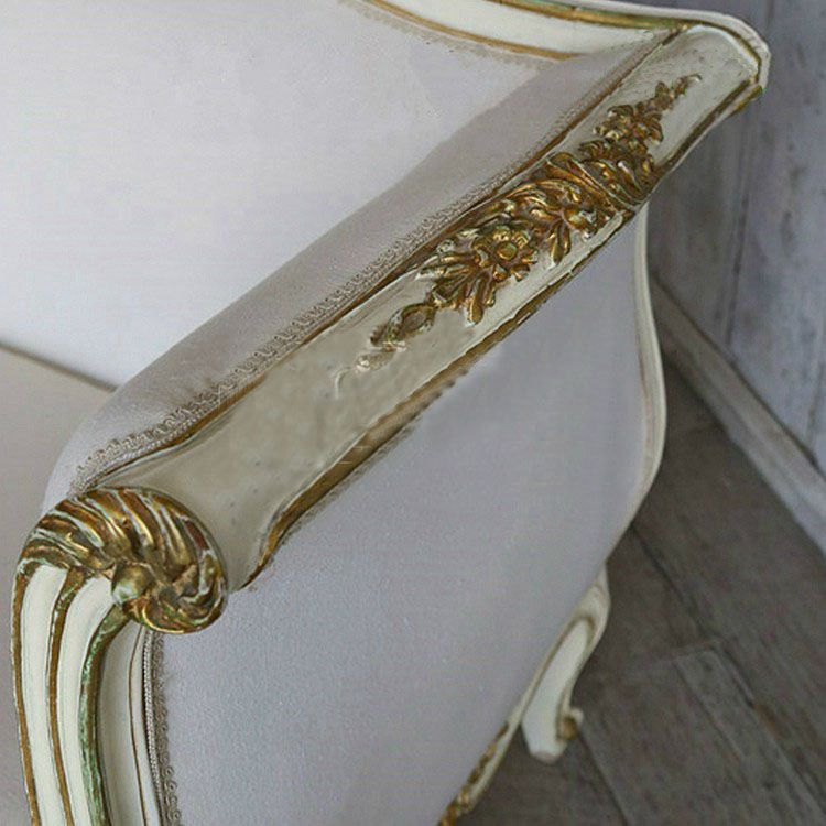 French style living room high-end fashion solid wood carved antique three-person sofa custom furnitu