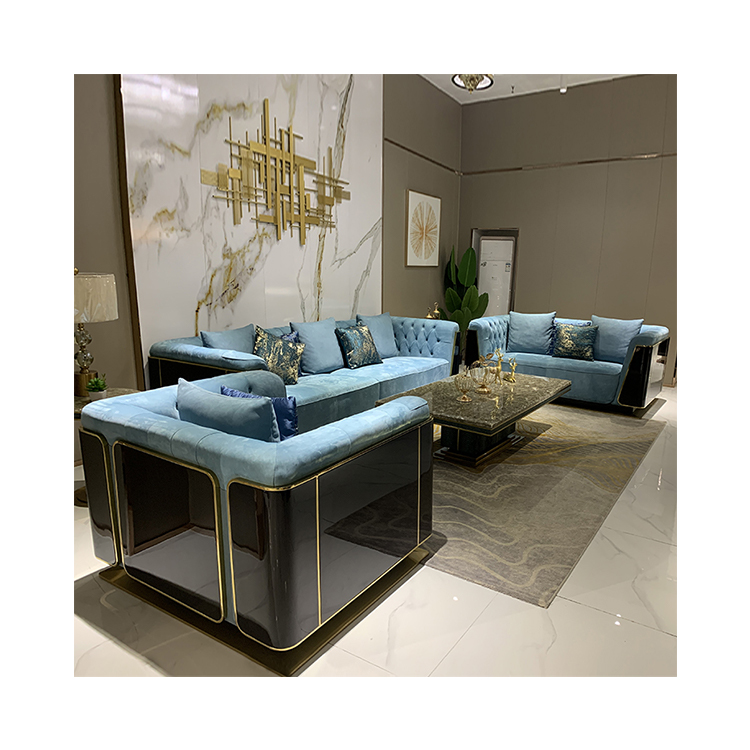 New High Quality Classic European Living Room Furnitures House Couches Luxury Sofa Set Furniture