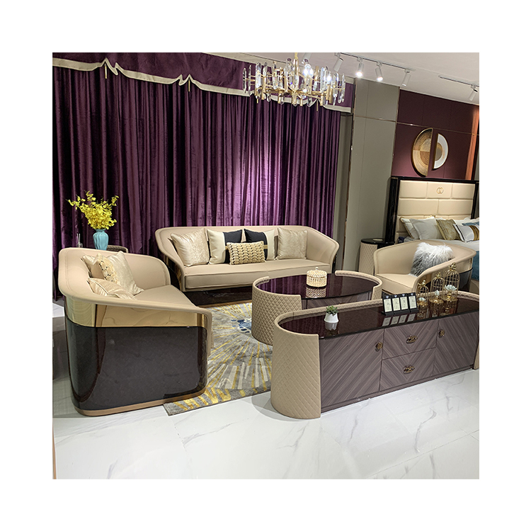 New High Quality Classic European Living Room Furnitures House Couches Luxury Sofa Set Furniture