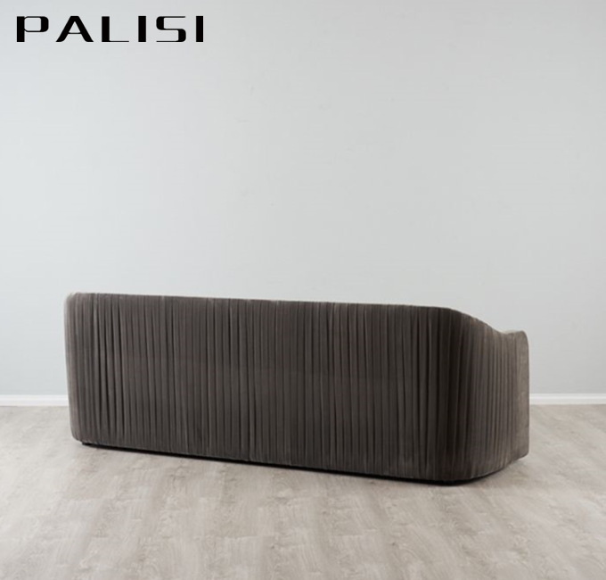 Luxury Villa Furniture Gold Velvet Sofa Set Postmodern Hotel Sofa Furniture Lounge Room Reclining 3 