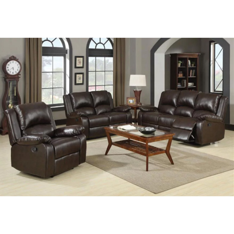 Latest Design Leather Sofa Set 3 2 1 Seat Luxury Leather Recliner Sofa Set Living Room Furniture