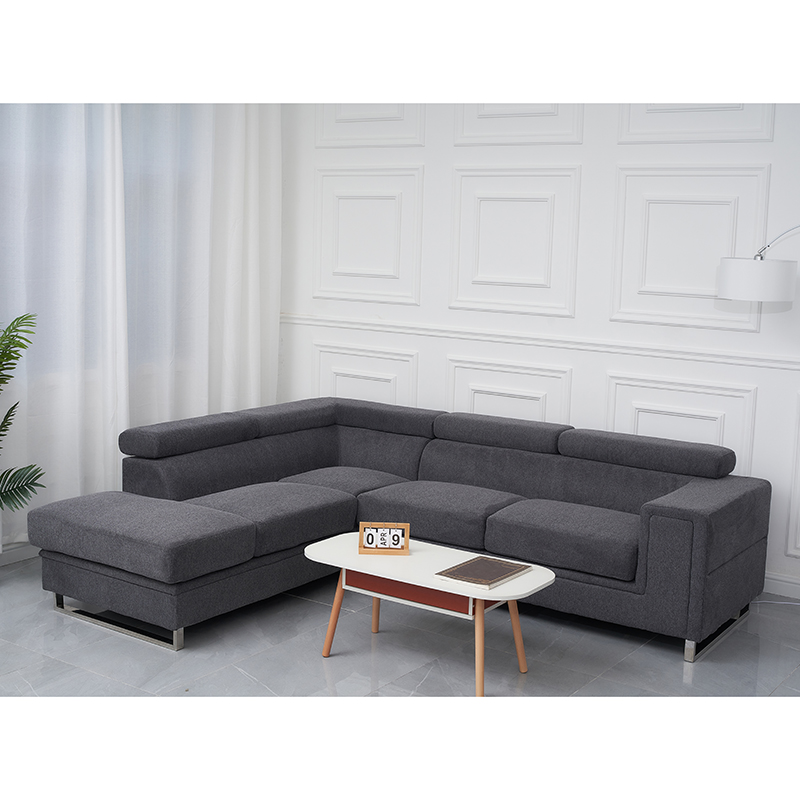 Best Seller Fabric L Shape Sofa Nordic Living Room Modern Sofa Headrest Adjustable Sofa Set Furnitur