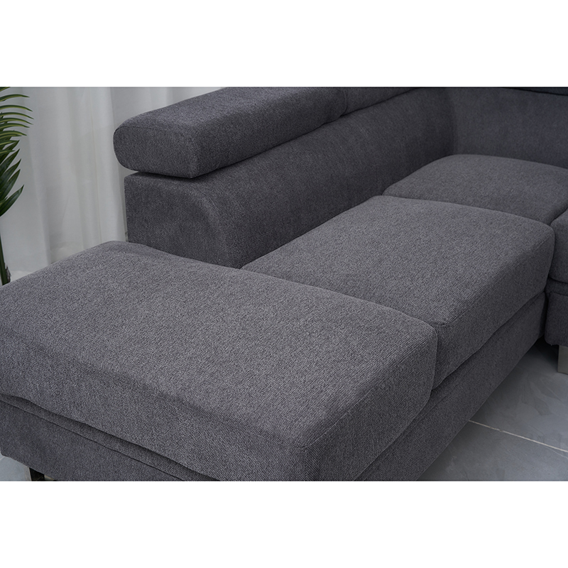 Best Seller Fabric L Shape Sofa Nordic Living Room Modern Sofa Headrest Adjustable Sofa Set Furnitur