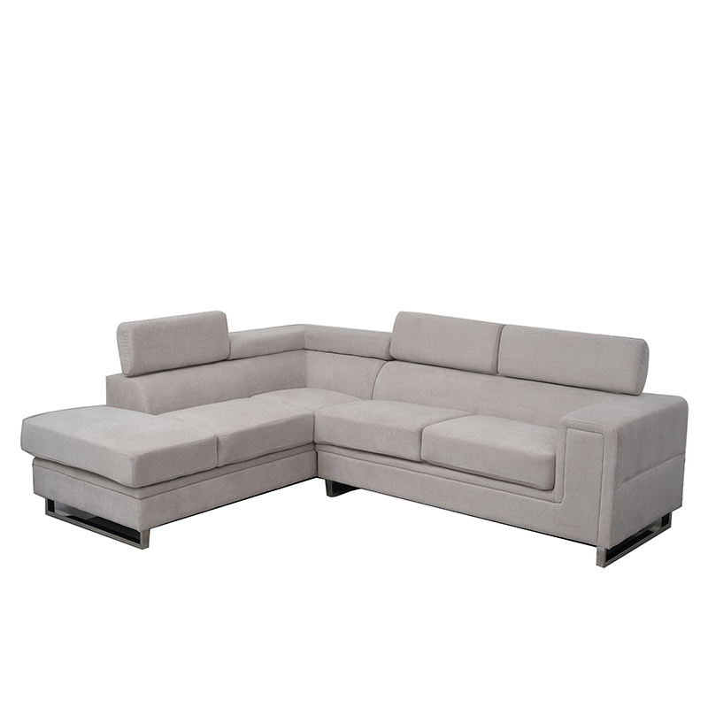 Best Seller Fabric L Shape Sofa Nordic Living Room Modern Sofa Headrest Adjustable Sofa Set Furnitur
