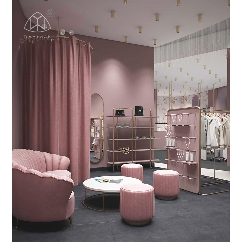 nail polish display stand salon decor reception desk luxury pink salon furniture