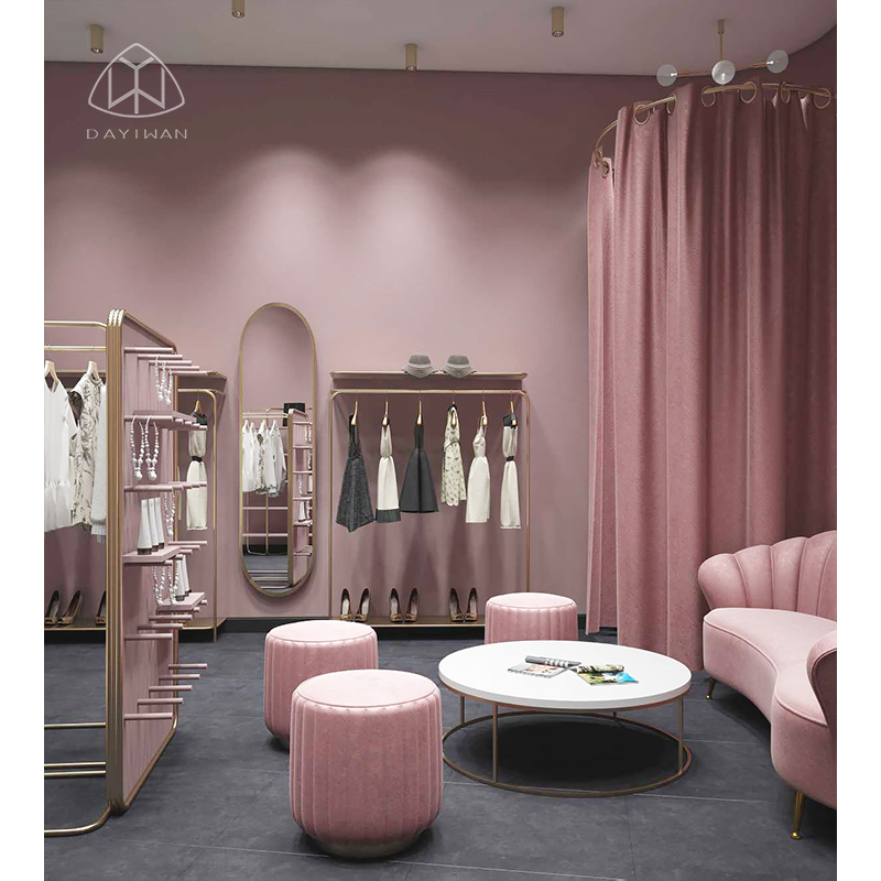 nail polish display stand salon decor reception desk luxury pink salon furniture