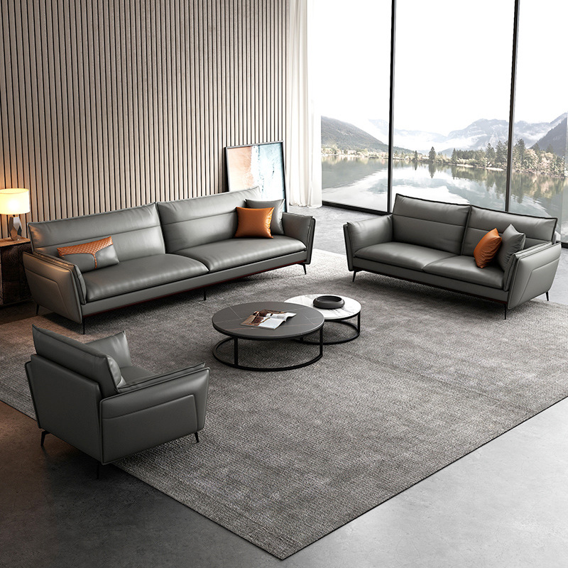 Popular Design Set Furniture Modern Leather Home Living Room Lazy Chesterfield Modular Sofa