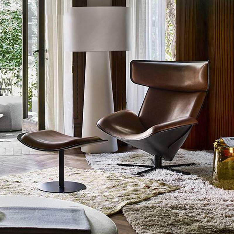 wholesale modern retro living room fiberglass frame lounge fabric or pu finished designer home furni