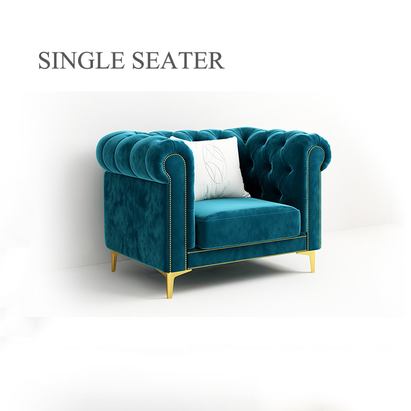 Velvet Chesterfield sofa sets for living room home furniture sofa