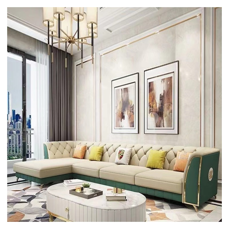 Modern lounge home furniture upholstery vintage leather living room chesterfield sofa sets