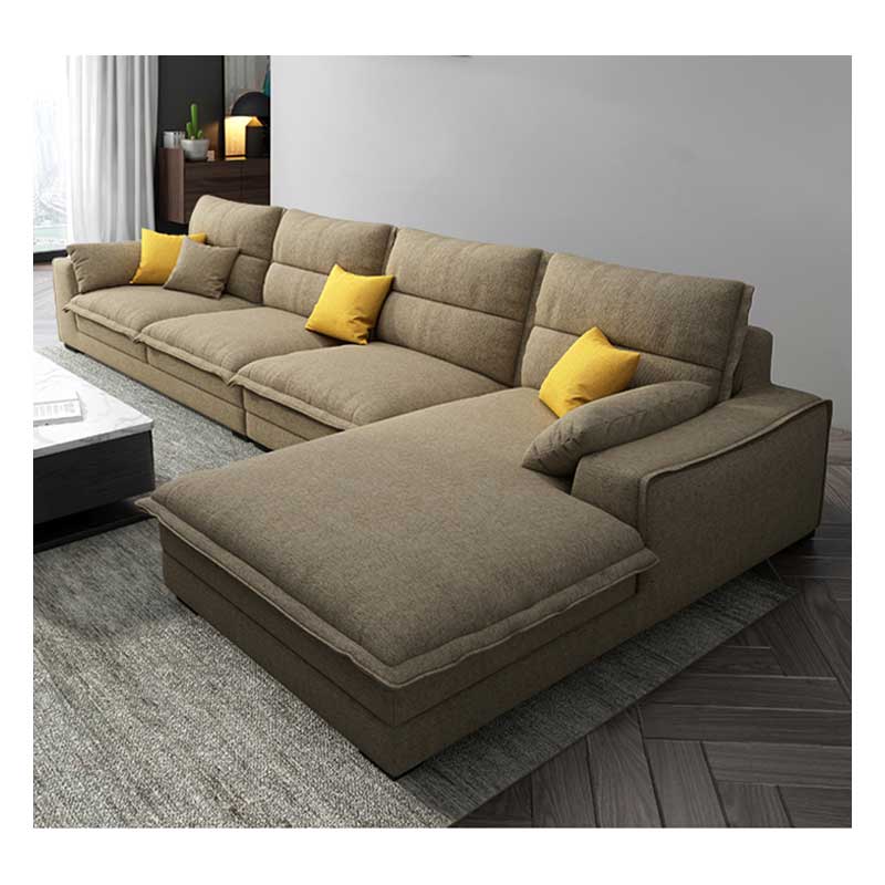 Living Room Nordic Modern Style Furniture Sets Design Fabric Corner Sofa Lounge Sectional Fabric L S