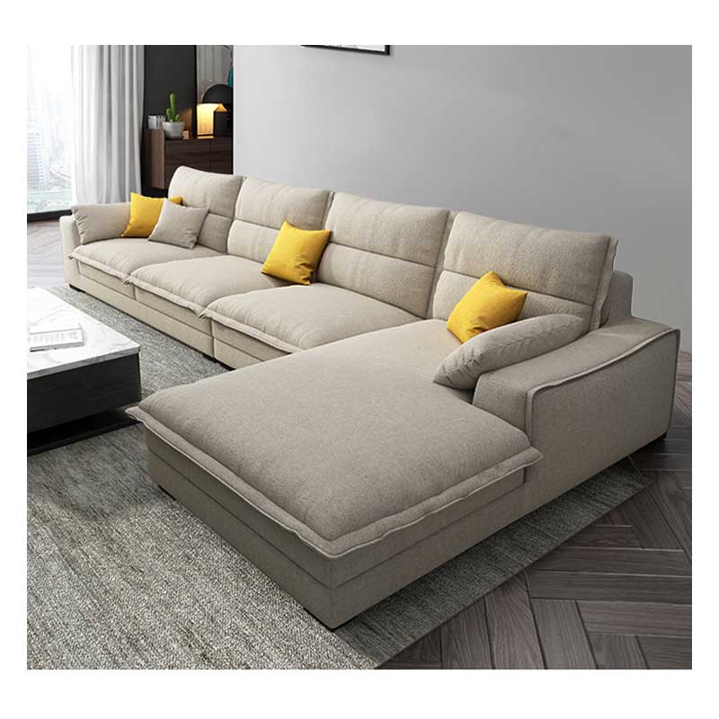 Living Room Nordic Modern Style Furniture Sets Design Fabric Corner Sofa Lounge Sectional Fabric L S