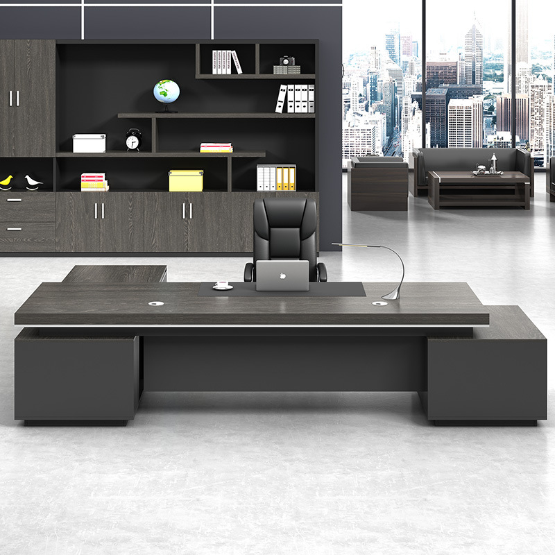 LBZ57 Shape Office Desk Table ModernManager CEO Boss luxuryexecutive office furniture l desk executi