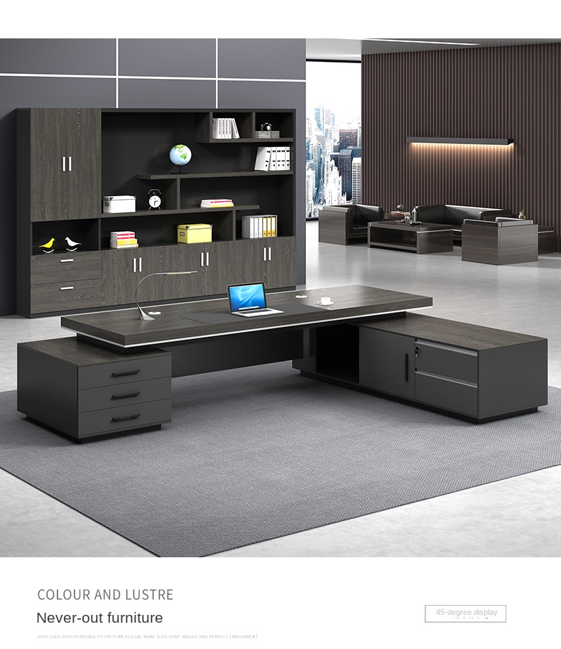 LBZ57 Shape Office Desk Table ModernManager CEO Boss luxuryexecutive office furniture l desk executi