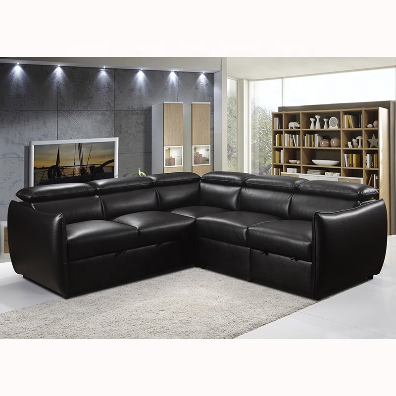 Modern furniture L shape living room sofa set Luxury home furniture sofa Fashion modern leather sofa