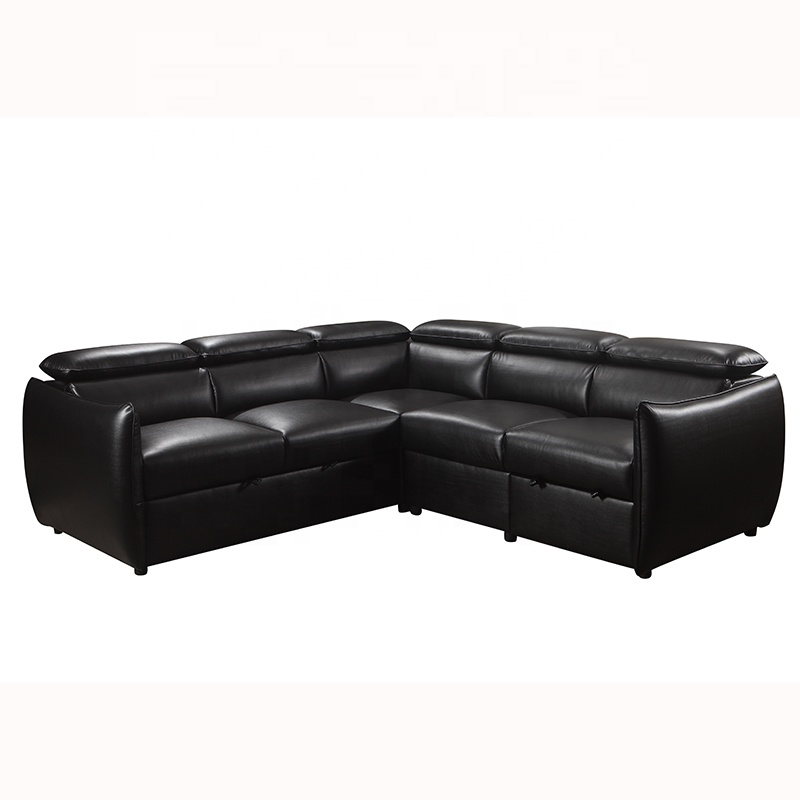 Modern furniture L shape living room sofa set Luxury home furniture sofa Fashion modern leather sofa