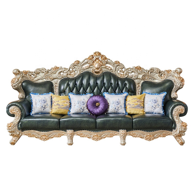 Foshan factory EUROPEAN antique style living room sofas top quality sofa set furniture living room f