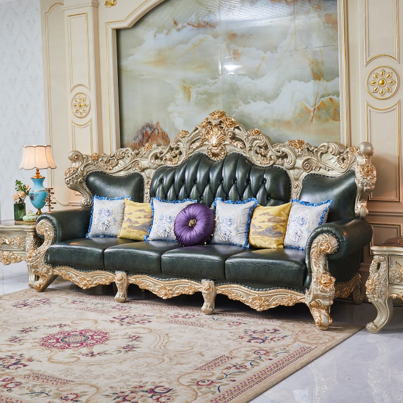 Foshan factory EUROPEAN antique style living room sofas top quality sofa set furniture living room f