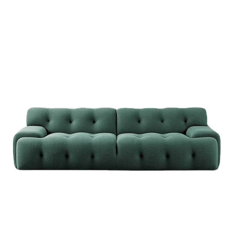 Hot Sell Design Luxury Living Room Green Sofas Modern Velvet Fabric Button Sofa Furniture