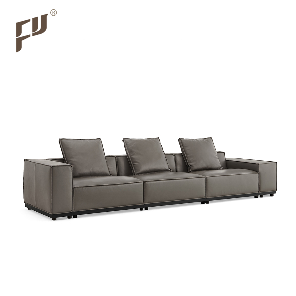 China Supplier High Quality Livingroom Couches Home Furniture L Shaped Italian Leather Sofa Set For 
