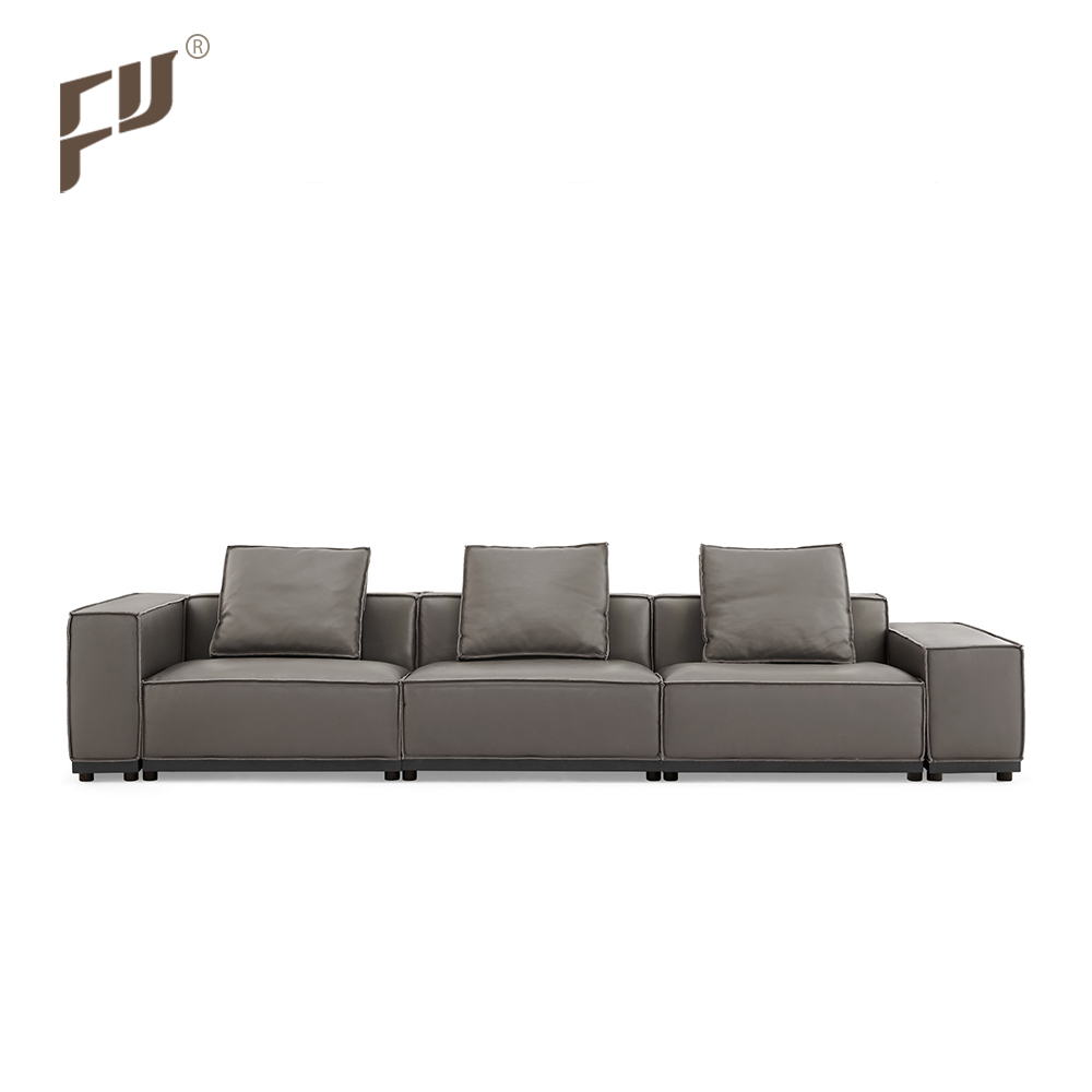 China Supplier High Quality Livingroom Couches Home Furniture L Shaped Italian Leather Sofa Set For 