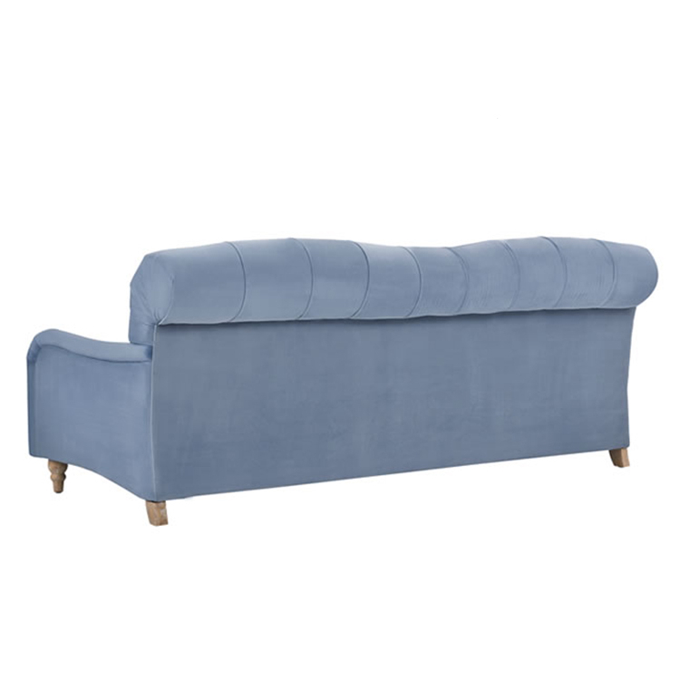 2022 Popular Home Furniture Curved Fabric three seat modern chesterfield living room sofa furniture
