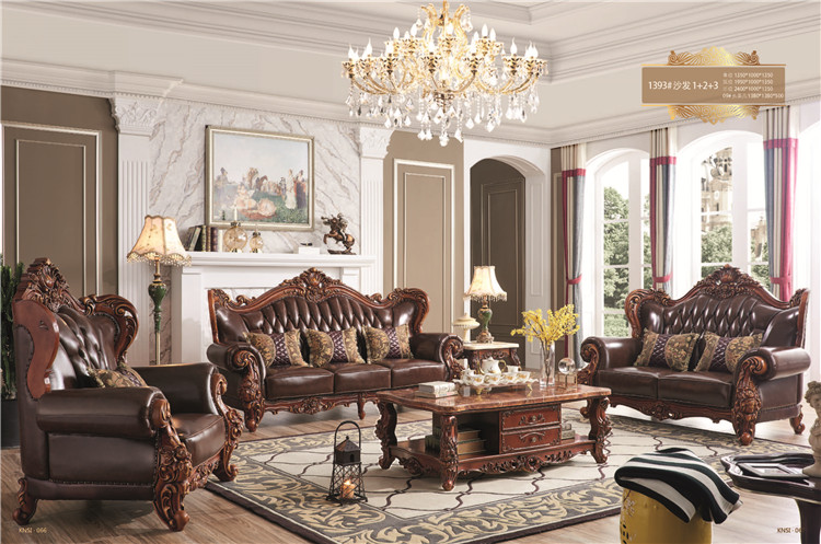 Factory Supply Attractive Price New Luxury Classic Sofa 4 Set Living Room Furniture
