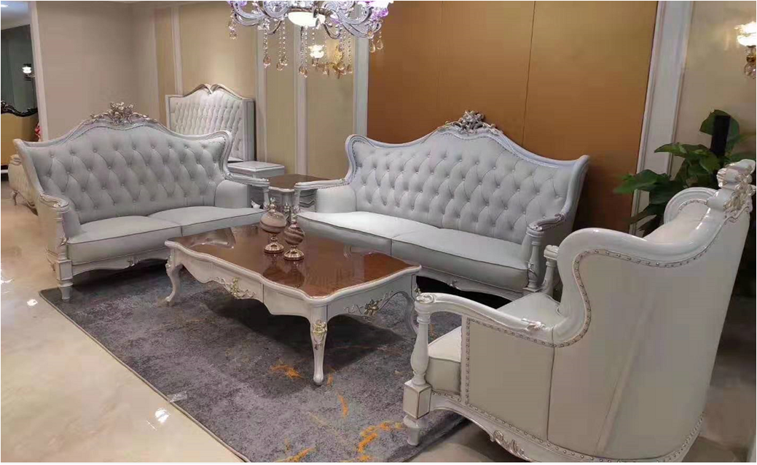 Factory Supply Attractive Price New Luxury Classic Sofa 4 Set Living Room Furniture