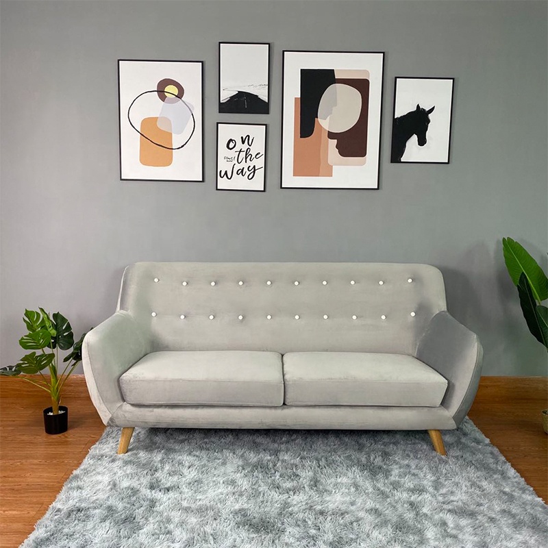 Home Furniture Living Room Sofa Set Modern Sectional Sofa Legs Fabric Sofas Wooden European 3+2+1 Li